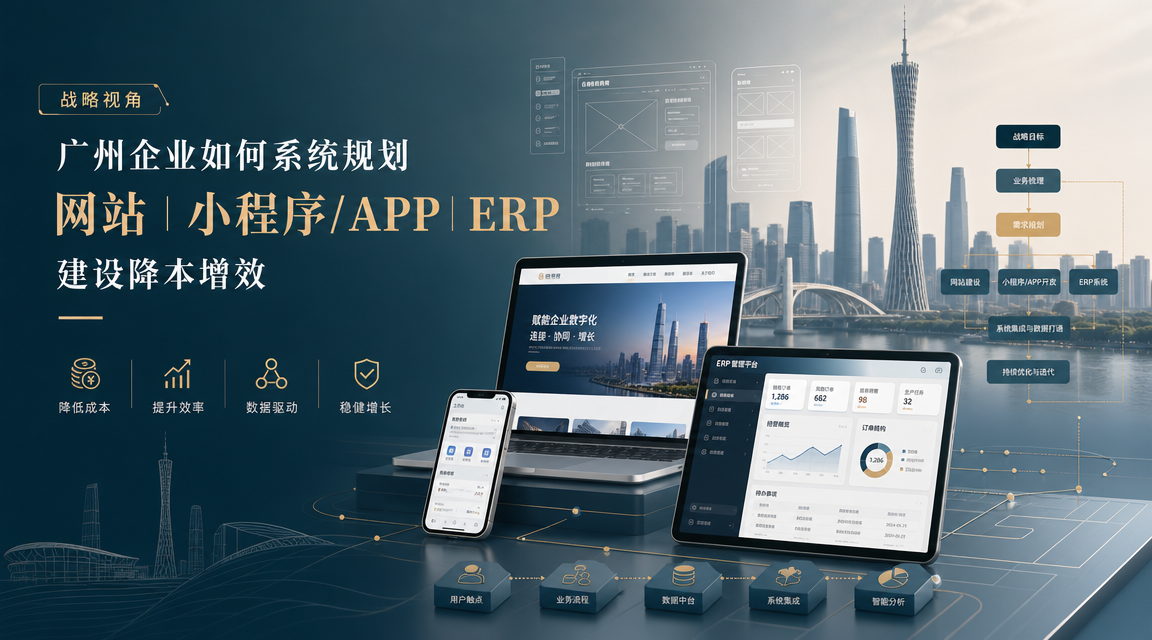 战略视角：广州企业如何系统规划网站、APP与ERP开发，实现降本增效