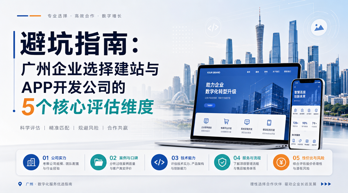 避坑指南：广州企业选择建站与APP开发公司的5个核心评估维度
