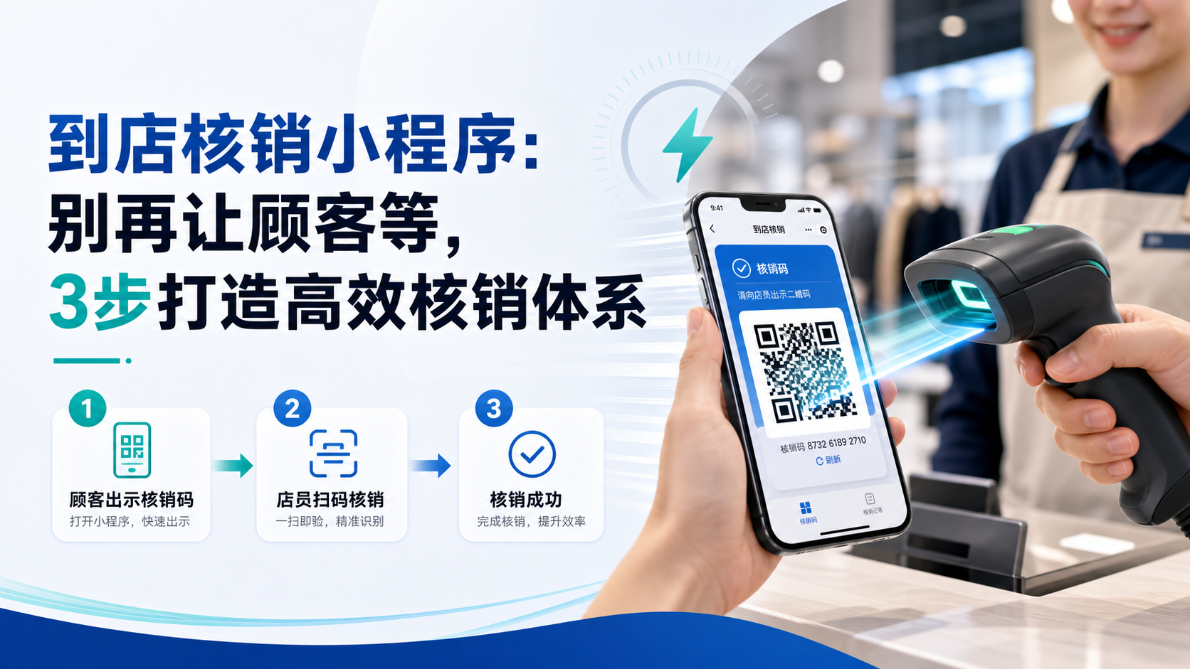 到店核销小程序：别再让顾客等，3步打造高效核销体系